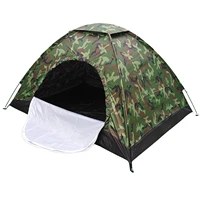 single layer camping camouflage tent outdoor easy setup manual family travel tent lightweight camping tent for outdoors hiking