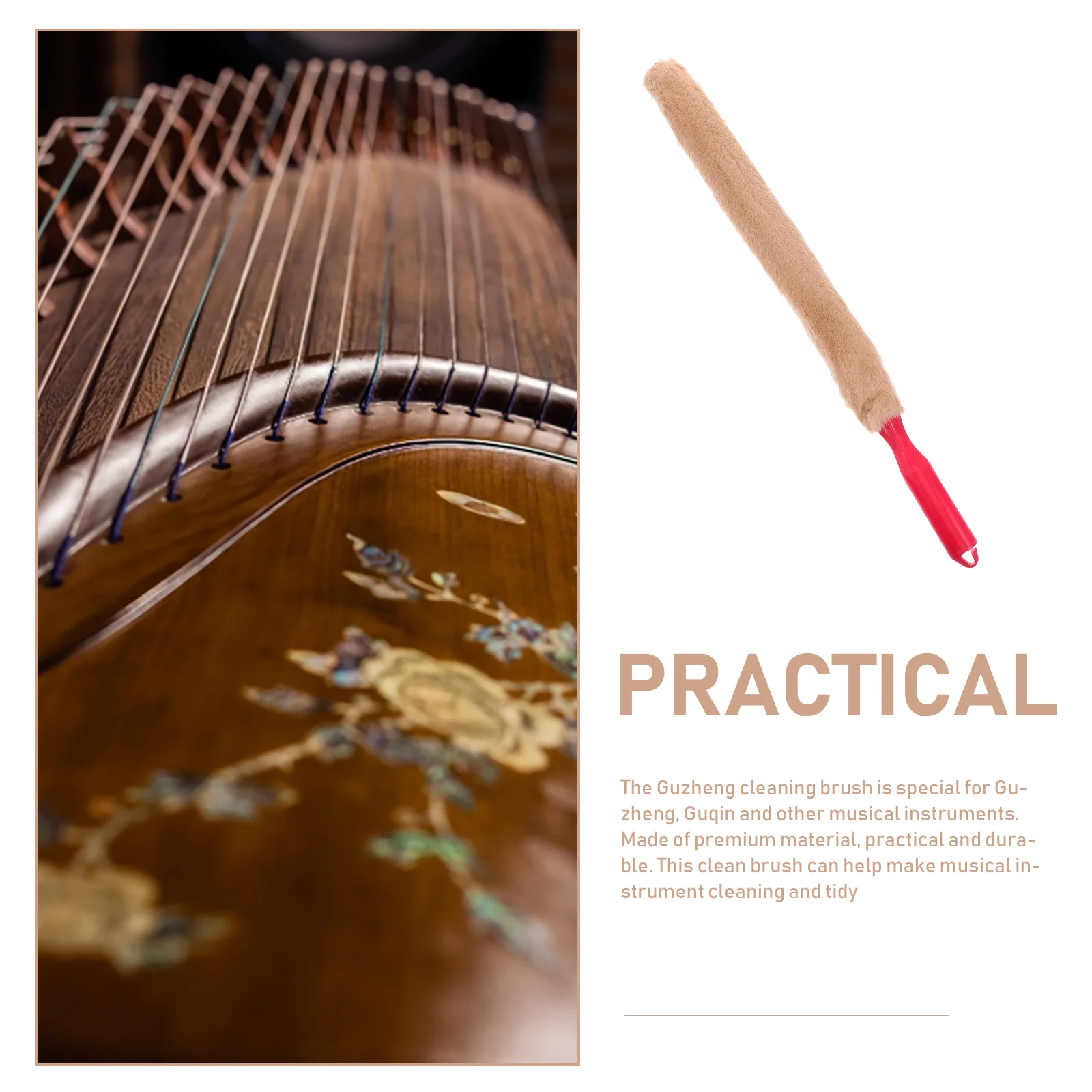 2 шт. щетка для чистки инструмента Guqin Cleaner Dulcimer аксессуар пыль Abs
