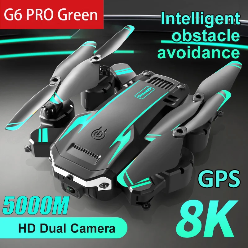 

Drone G6 PRO 8K HD Dual Camera Omnidirectional Obstacle Avoidance Aerial Aerial Camera Brushless Motor One Key Return Toys