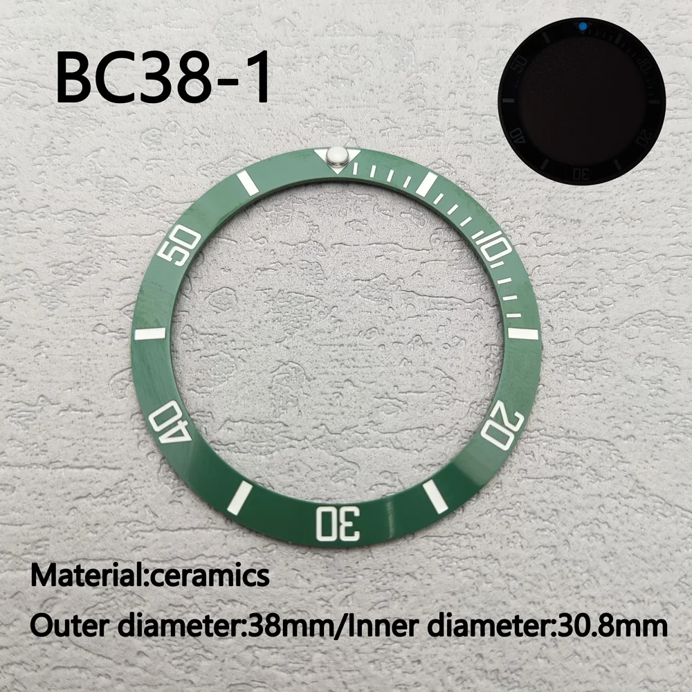 

38mm Ceramic Bezel Insert For Mens Watch Watches Replace Accessories diameter 30.8mm Watch Bezel Inserts Different