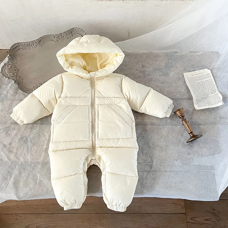Baby Winter Down Jacket Hooded Jumpsuit Thickened Warm Baby Boy Girl Clothes Fashion Coat Baby Outerwear Baby Clothing