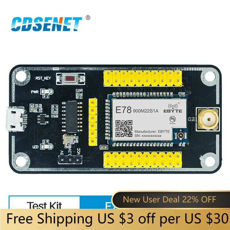ASR6505 E78-900TBL-01A Test Board Kit USB To TTL Development Board CDSENET for E78-900M22S1A Wireless Module