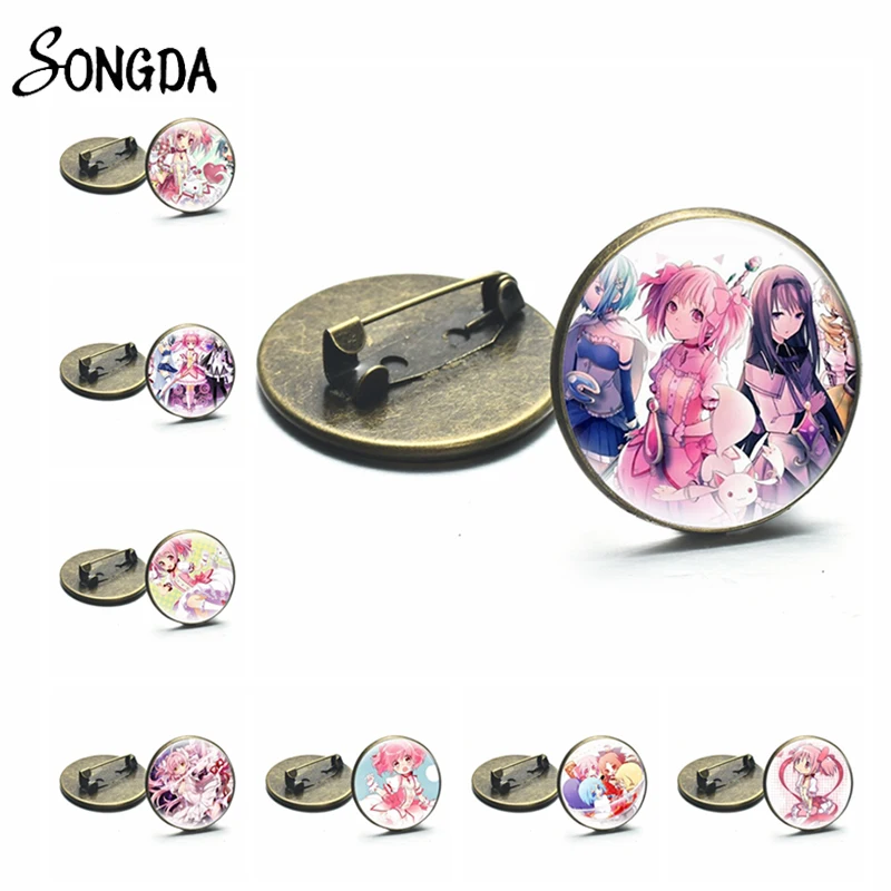 

Anime Puella Magi Madoka Magica Pins Brooches Kaname Madoka Brooch Icon Akemi Homura Collection Breastpin Badges Otaku Jewelry