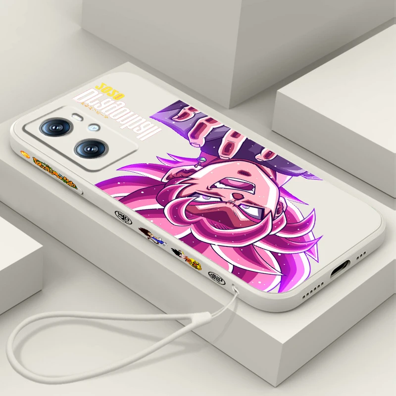 

D-Dragon Ball Z Animation Art Phone Case For OPPO Find X5 X3 F21 Lite A96 A94 A93 A77 A76 A74 A72 A57 A53S 5G Liquid Left Rope