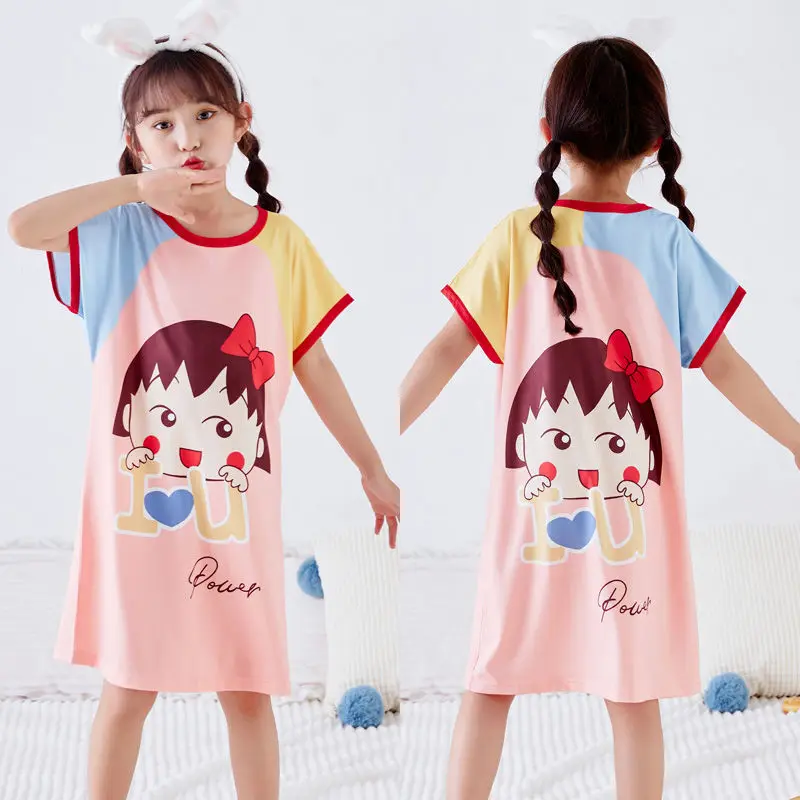 Ночная рубашка для девочек с покемоном Пикачу милая одежда мультяшное аниме
