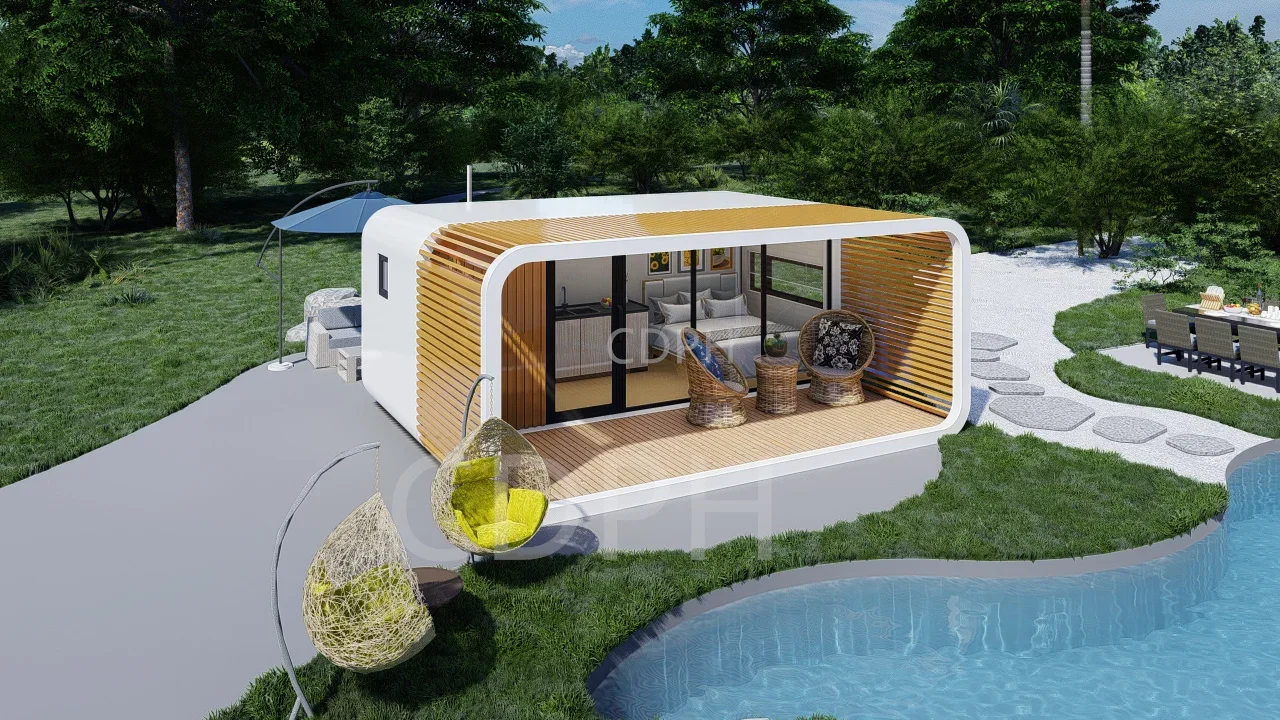 Космический колпачок подвижные дома мобильный сборный дом контейнер крошечная