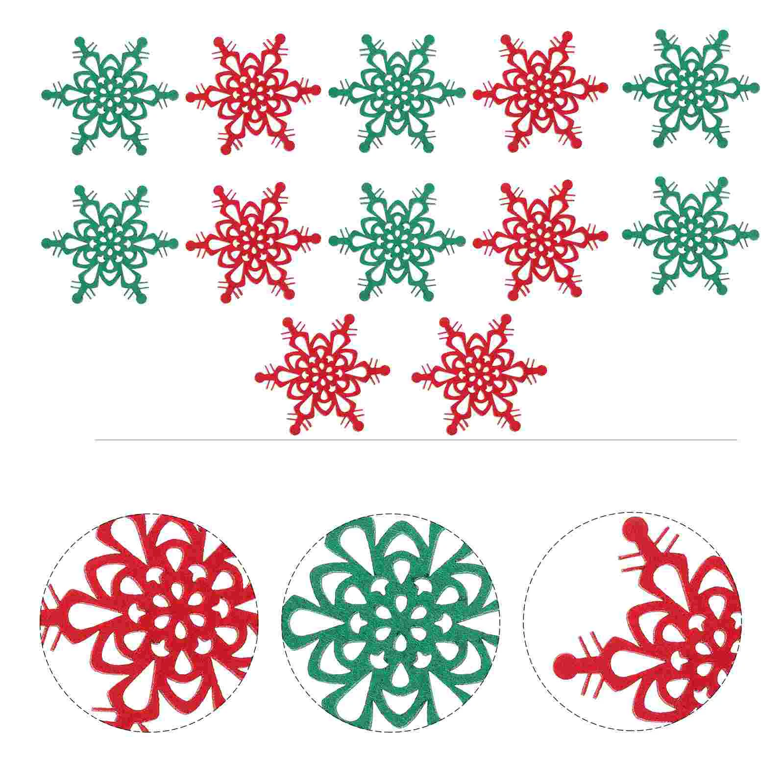 

12 Snowflake-shaped Practical Creative Portable Pads Coasters for Anti-scalding