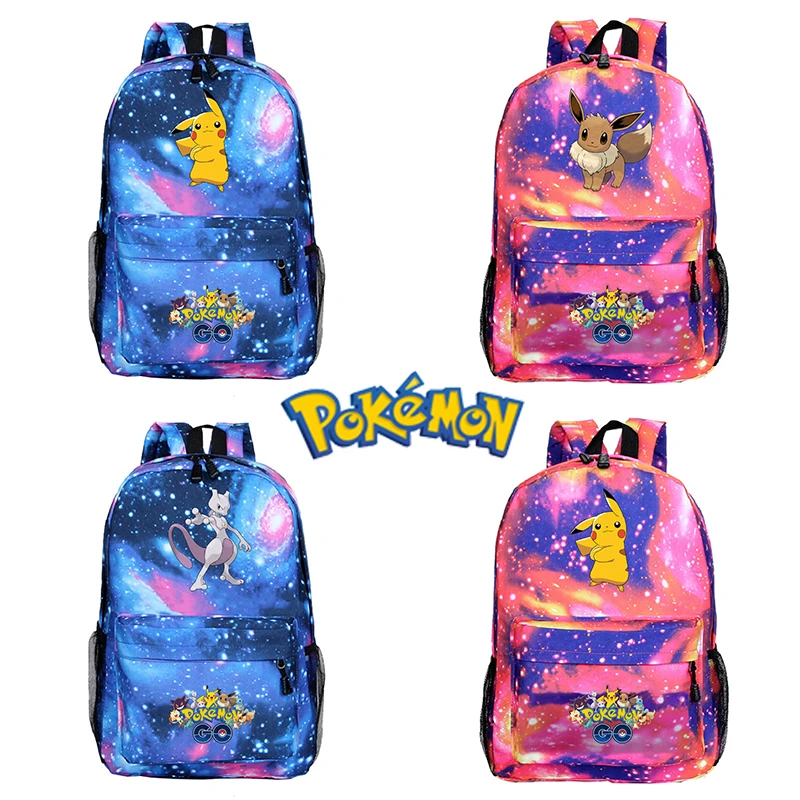 

Школьные ранцы с покемоном 40 стилей, рюкзаки с персонажами аниме «Пикачу», детские сумки с чарзард, Вместительная дорожная сумка для девоче...