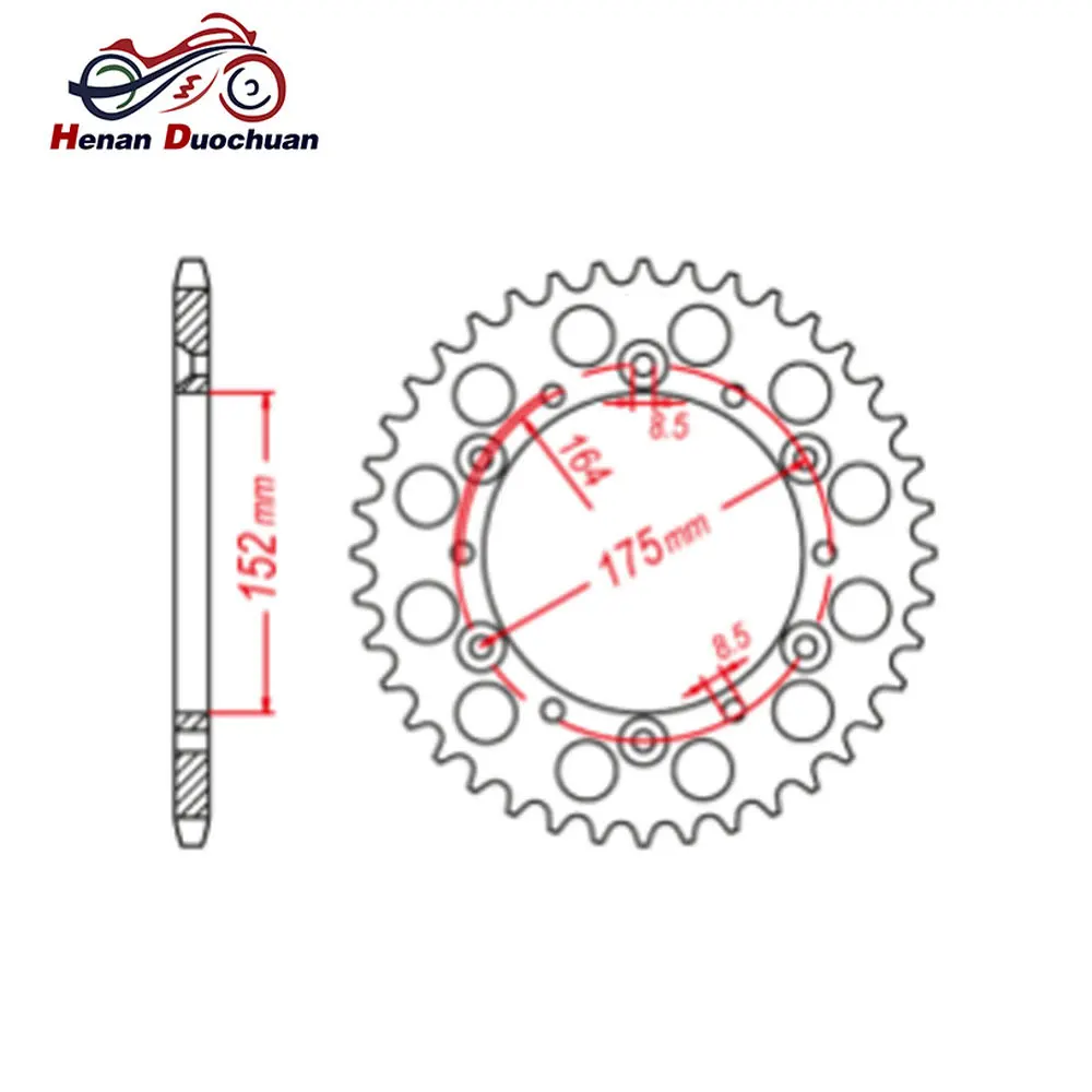 Задняя звездочка 520-44T 44 для Yamaha YFM660 YFM 660R Raptor - Ltd editor Black 660 YFZ350 Banshee YFZ 350