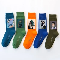 mens tube socks street trend high help stockings personality korean lovers cotton socks