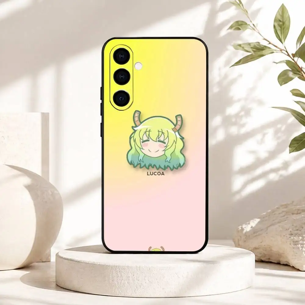Фото Чехол для телефона Kobayashi-san Chi Lucoa, черный, силиконовый, мягкий, для Samsung Galaxy A73, A72, A71, A70, A53, A52, A51 №3