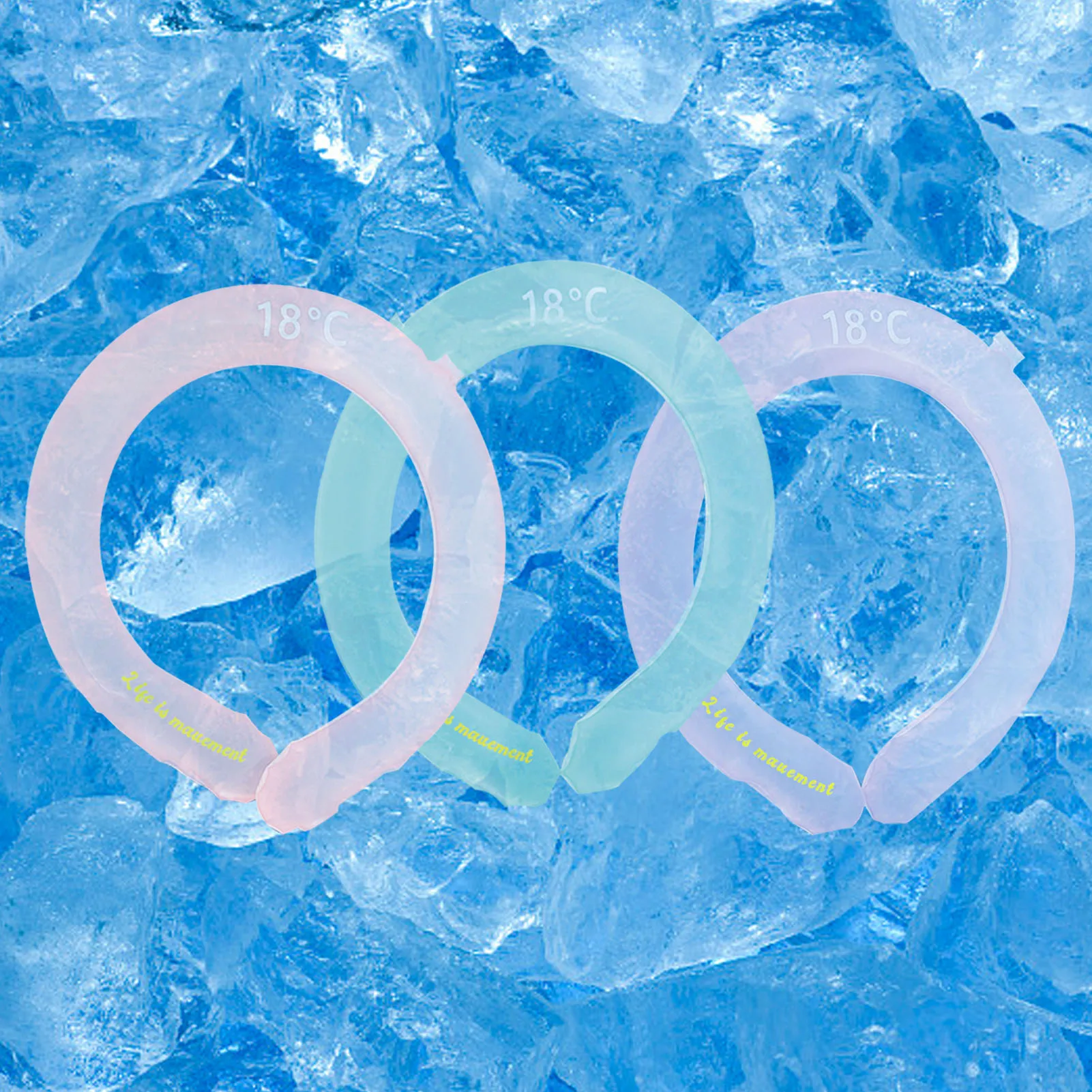 

Cooling Neck Ice Wrap Ring Cool Freeze Neck Cooler Band Reusable Summer Outdoor Sports Running Cycling Cold Collar Ice Cushion
