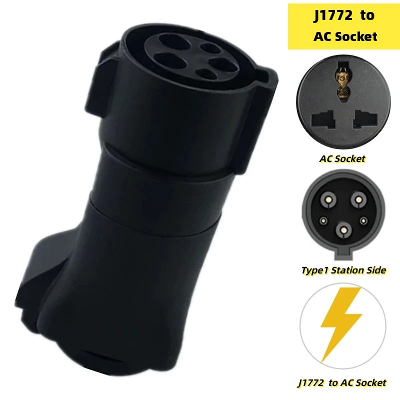 Tipo 1 sae j1772 type1 para soquete ac 220v ev carregador conector adaptador evse plug para rv camper scooter elétrico de carregamento externo