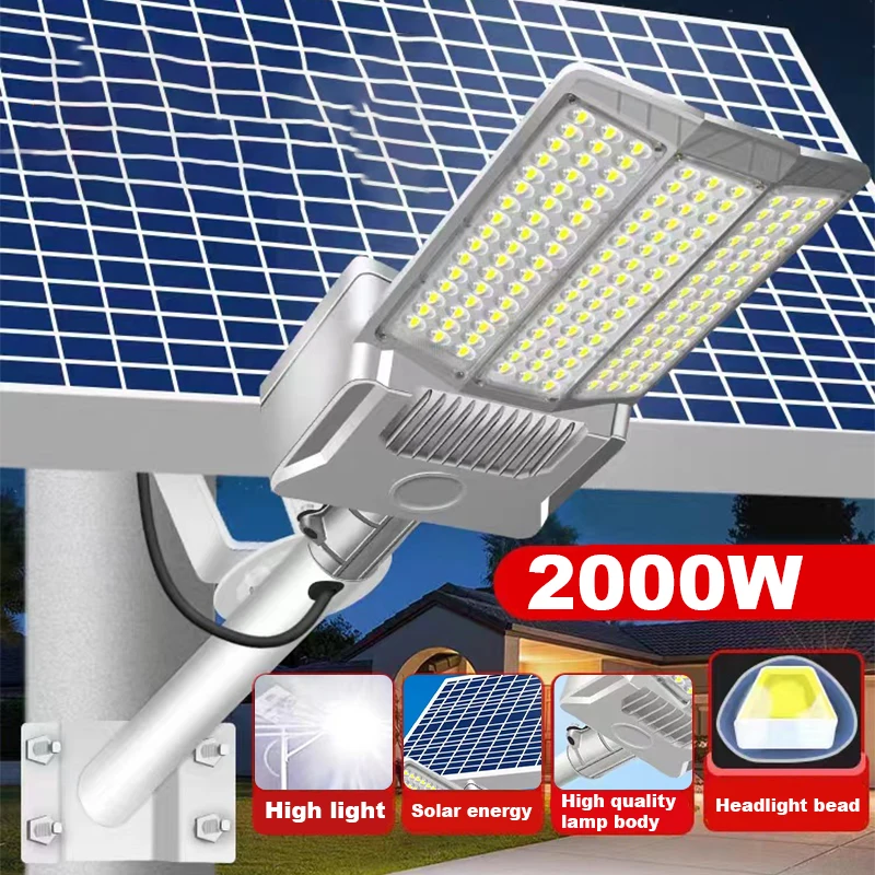 New 600000LM Solar street Light Outdoor Aluminum Solar Street light Garden sunlight Remote Control Waterproof solar light
