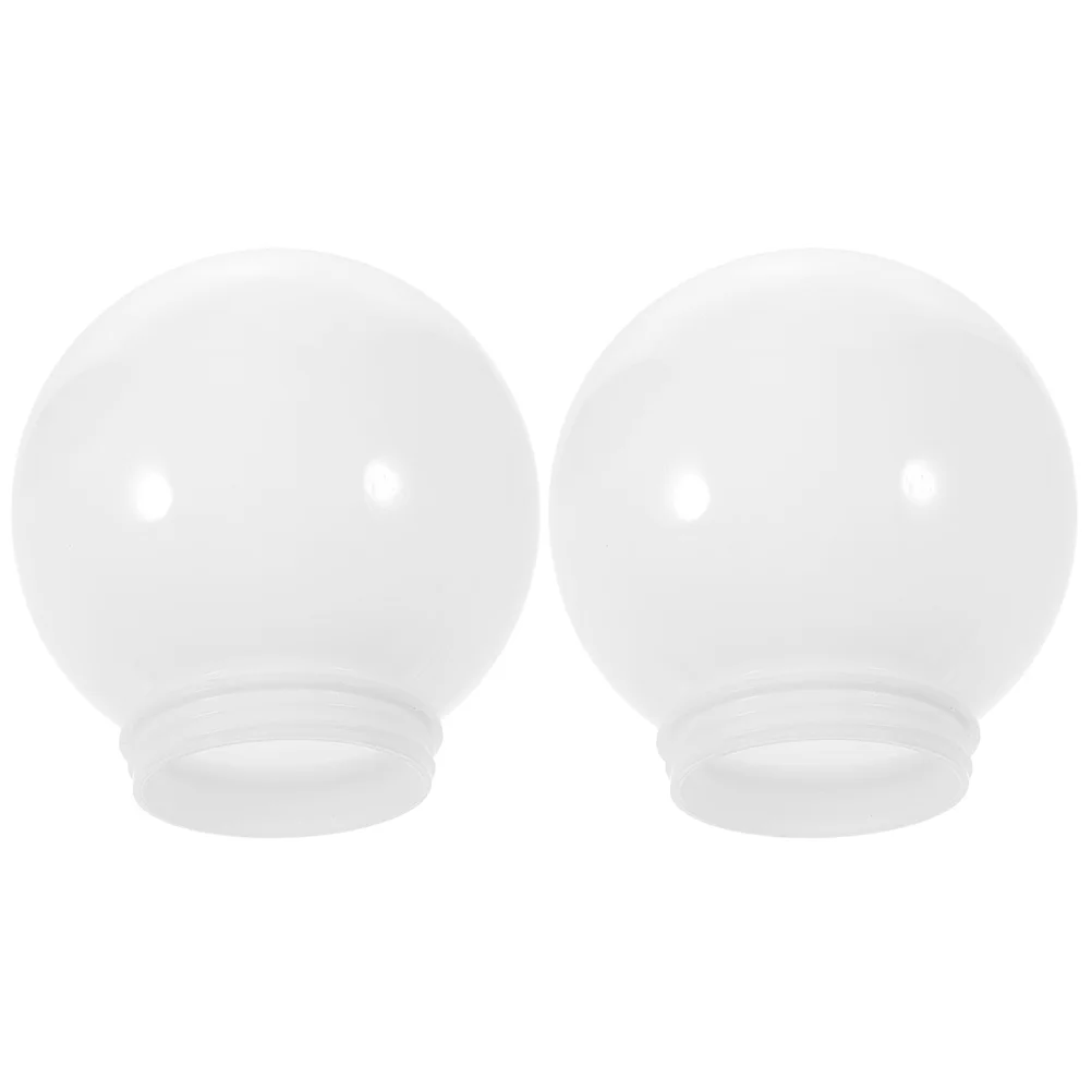 

2 Pcs Ball Lampshade Acrylic Replacement Pendant Lights Cover Chandeliers Thread Street Globe