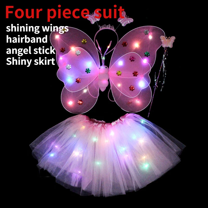 

Angel Shining Butterfly Wings Shining Princess Skirt Children's Performance Props Suitable for Festivals