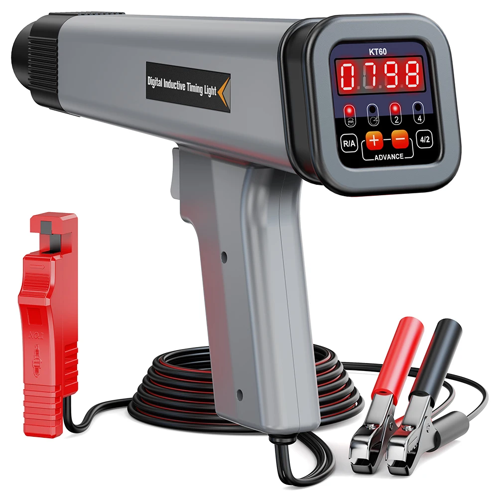 

KZYEE KT60 автомобильный цифровой свет синхронизации двигателя 12 В индуктивная стробоскопическая лампа детектор автомобильный свет зажигания