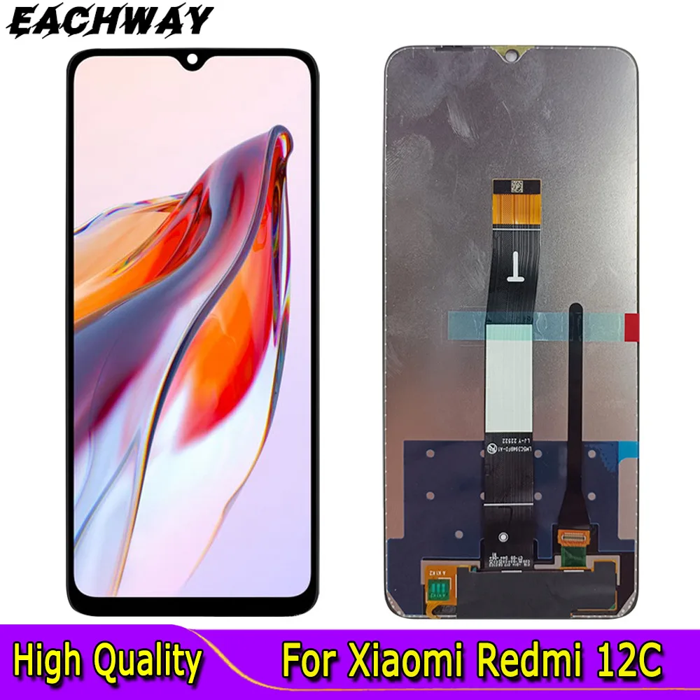 

ЖК-дисплей 6,71 ''для Xiaomi Redmi 12C, запасные части для сенсорного экрана, дигитайзер в сборе Redmi12C, ЖК-экран для Redmi 12 C, ЖК-экран