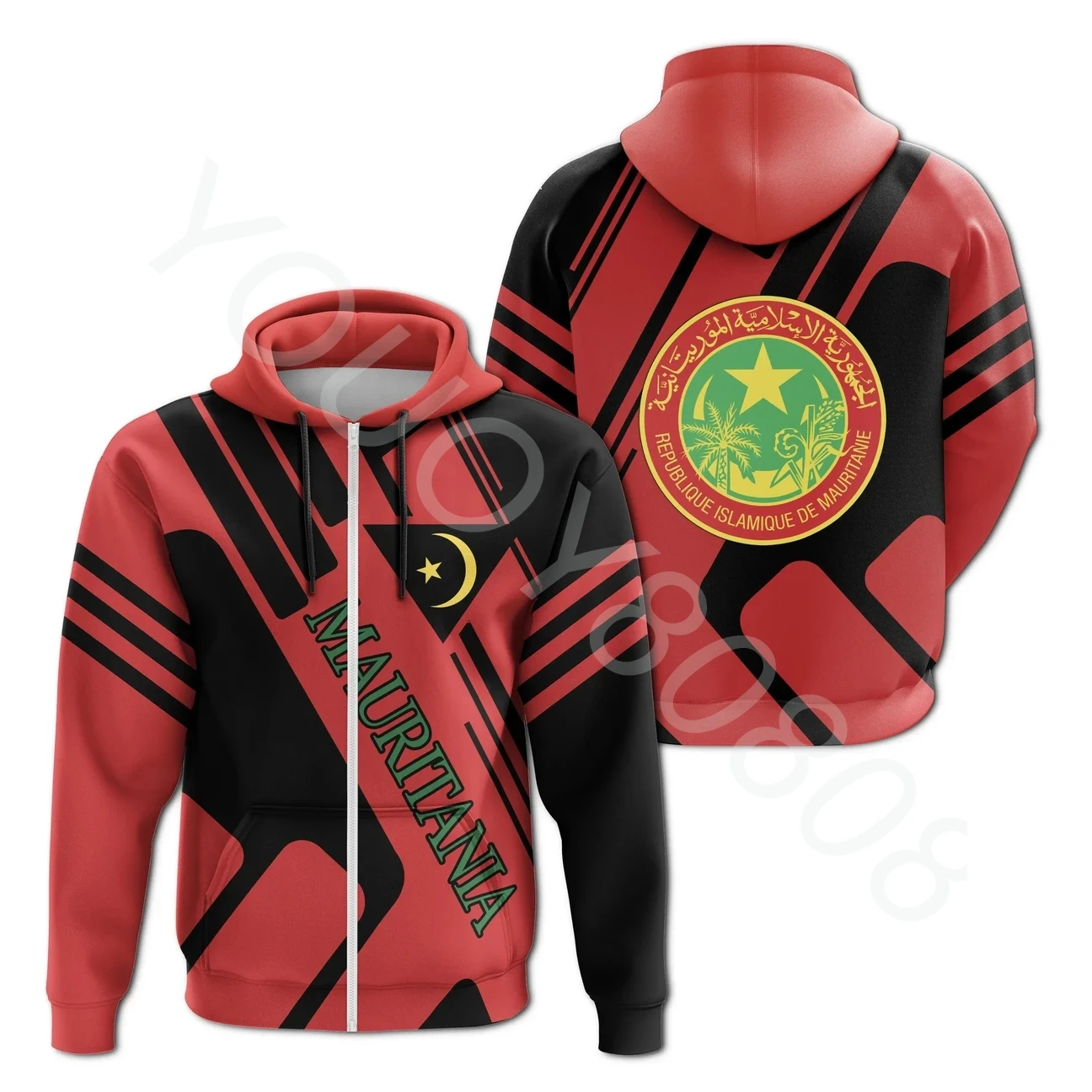 New African Mauritania Hoodie Rocky Style Men's Ladies Casual Street Style New Sweater Jacket