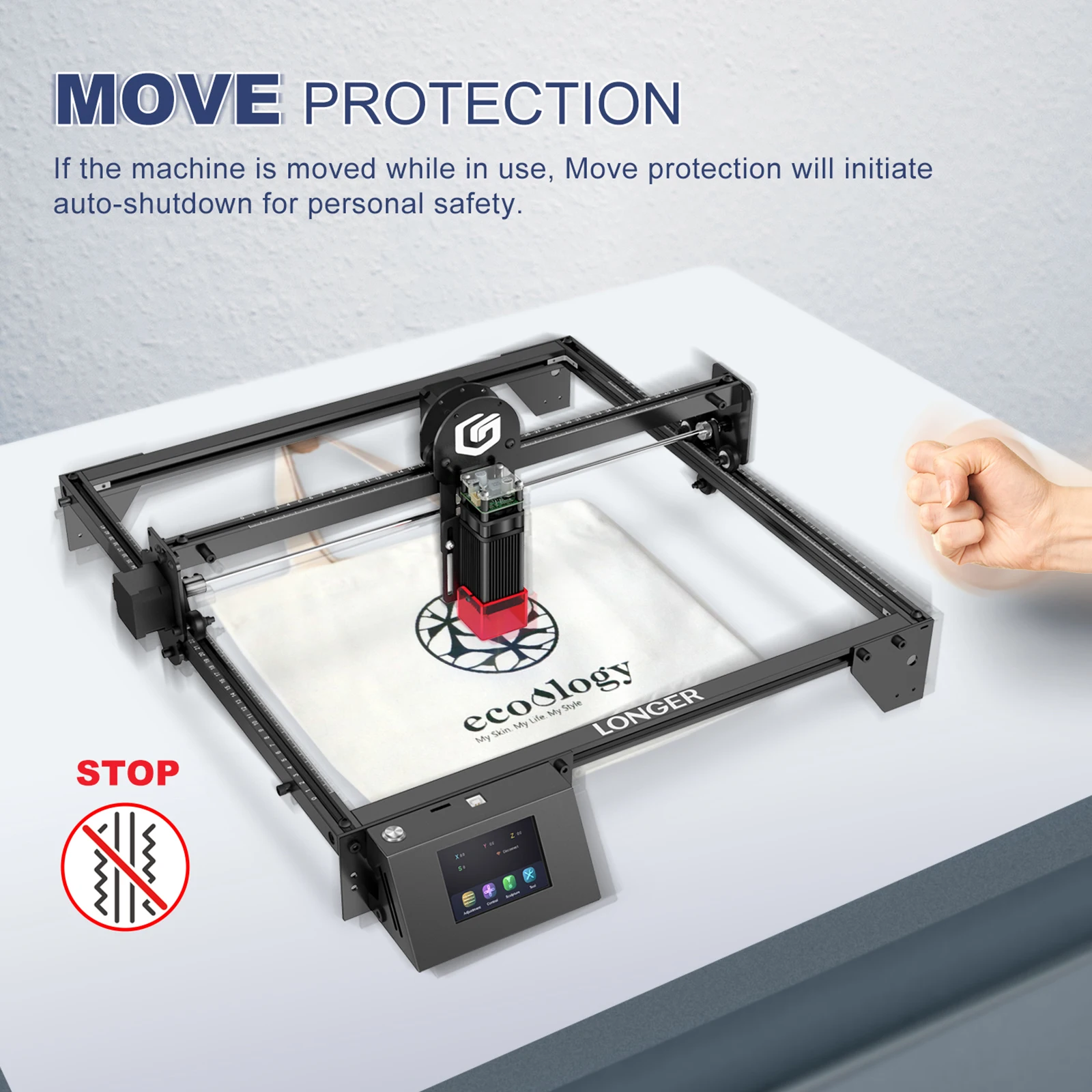 

LONGER RAY5 5W Laser Engraver 400x400mm Carving Area Ultrafine Laser Spot Support LaserGRBL LightBurn with 3.5” Touch Screen