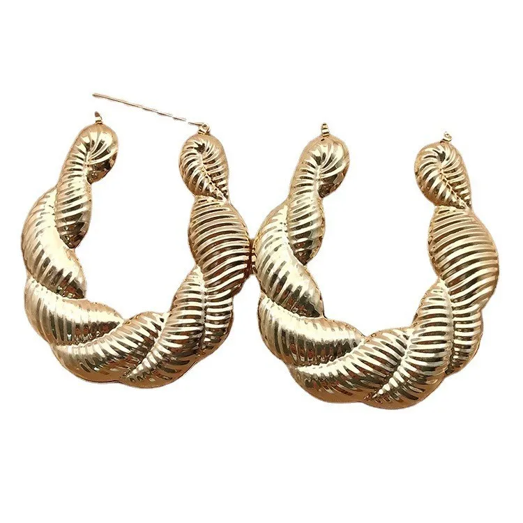 2023 New Fashion Big Hoop Punk Earrings Custom Name Earrings Personalized Nameplate Stainless Steel Jewelry For Women Gifts