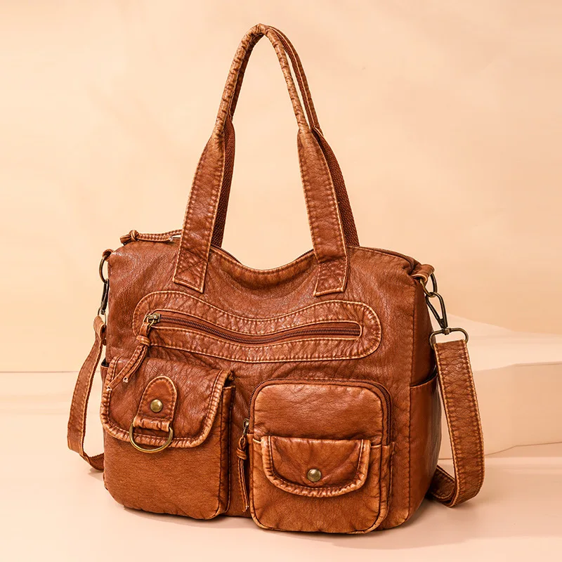 

Women's Bag Middle-Aged Mother Shoulder Bags Large Capacity Splicing Tote Bag