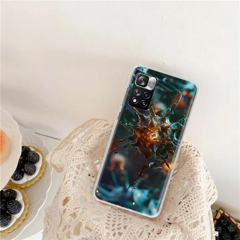 Чехол для телефона с микроскопом Virus Close up Xiaomi Redmi Note 13 Pro+ 5G 10 10A 10C 12 12C 9 9A 9C 9T 8 8A 7 7A 6 K60