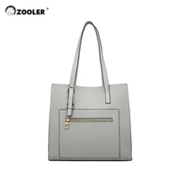 zooler original real soft leather tote bags skin hand bags new women trendy cow leather shoulder bag formal formal stylewg369