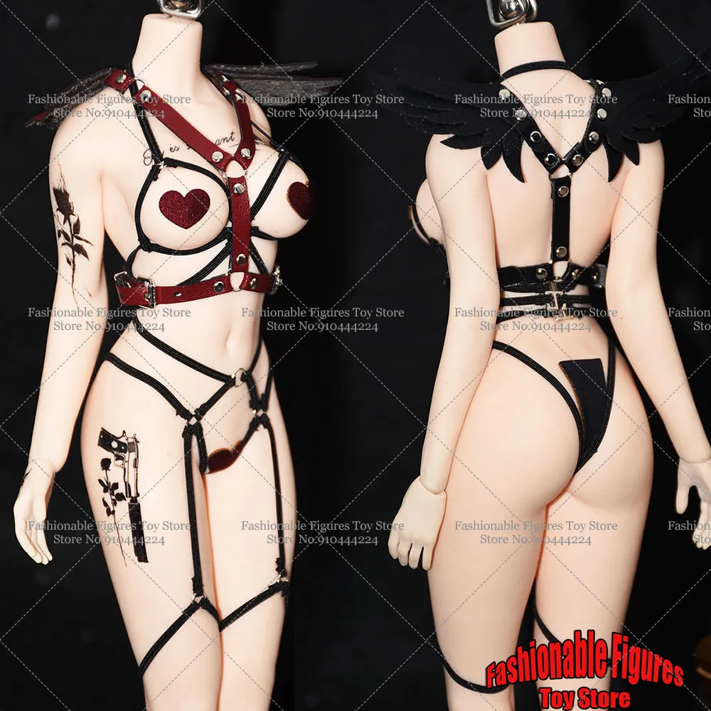 Масштаб 1/6 Женский солдат Nudebra милая любовь крест кот Бабочка наклейки на грудь