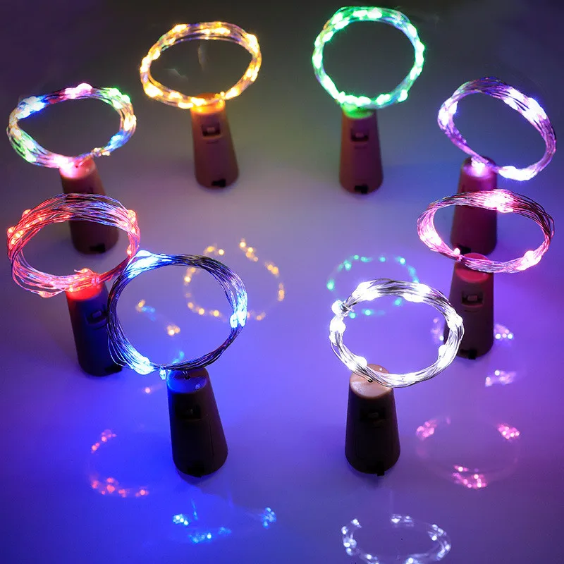 

6pcs LED Fairy Light 2M Wine Bottle Stopper Lamp String Copper Wire Lamp Garland for Christmas Party Wedding Holiday Decoration