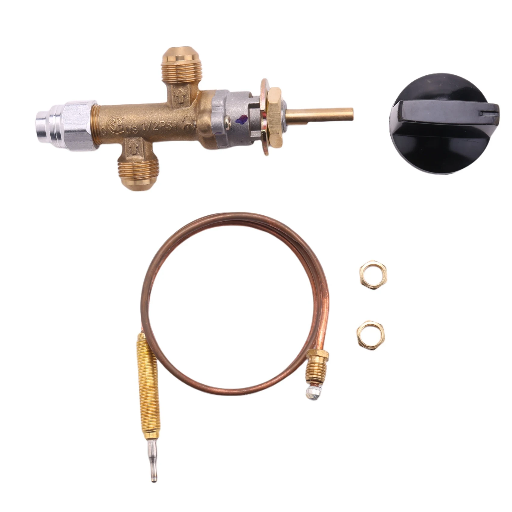 

Propane Gas Fire Pit Control Safety Valve Flame Failure Device Gas Heater Valve with Thermocouple and Knob
