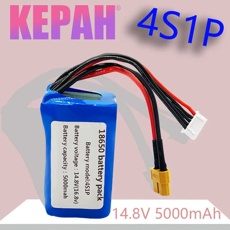 

14,8 V 16,8 V 4S1P 5000mAh высокомощный БПЛА перезаряжаемый литий-ионный аккумулятор 18650 настраиваемый для различных дронов 5P XT60