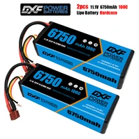dxf lipo 3s 11 1v battery 6750mah 100c blue version graphene racing series hardcase for rc car truck evader bx truggy 18 buggy
