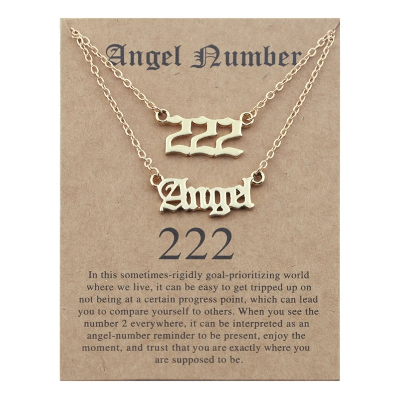 Ожерелье с уникальным номером ангела для женщин ожерелье из 2 частей девочек и