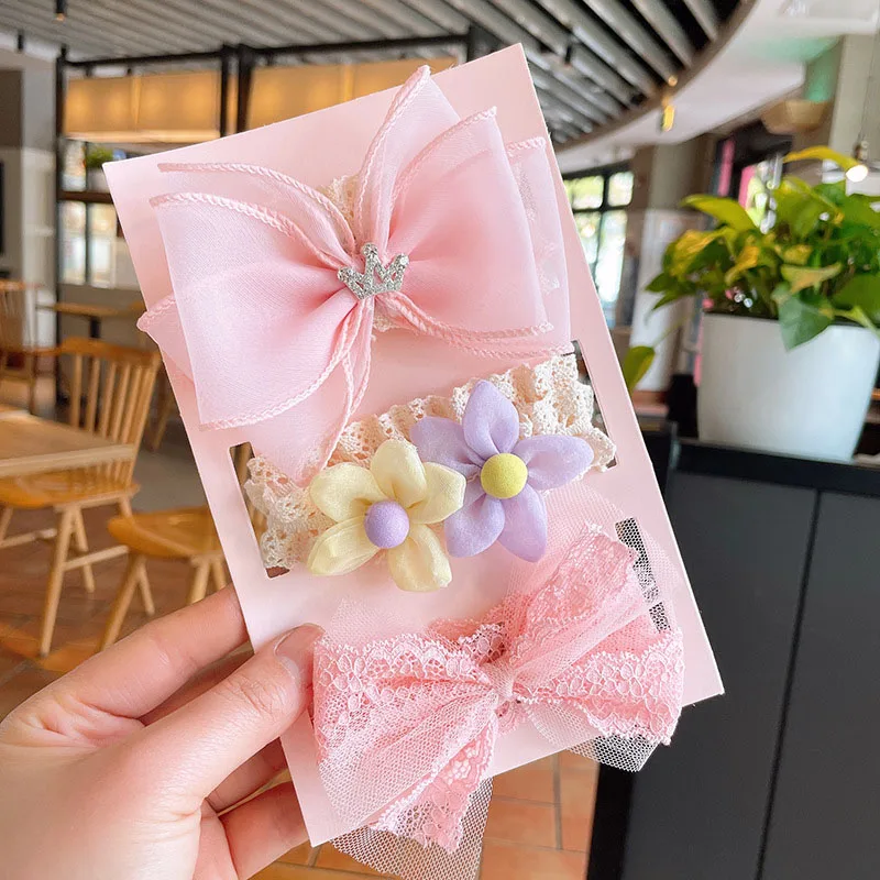 Повязки на голову с цветочной вышивкой для маленьких девочек