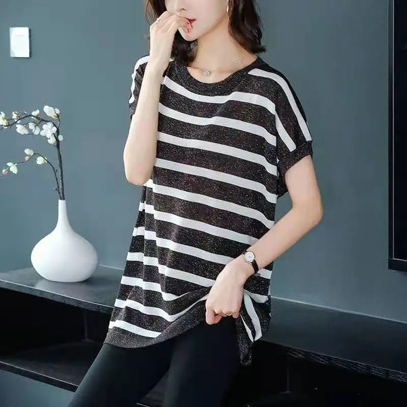 Футболка женская оверсайз в Корейском стиле модный винтажный пуловер Харадзюку