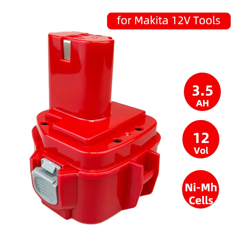 

Аккумулятор для Makita 12 В PA12 Ni-MH 1200 1220 1201 1222 1233SA/B1235 192681-5 3500 мАч, сменные аккумуляторные инструменты, дрели, батареи