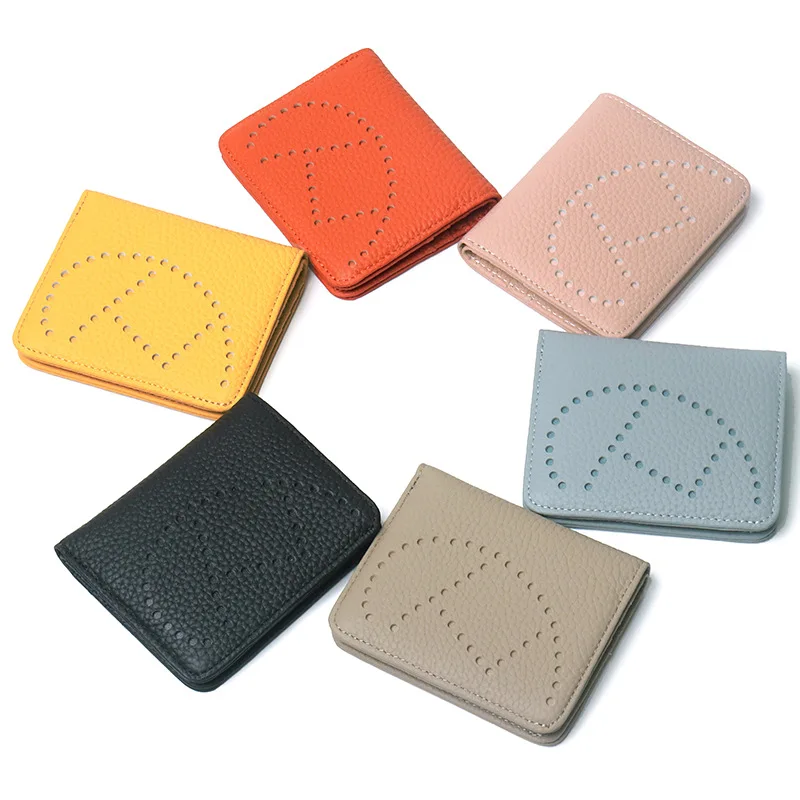 

100% Leather Women's Wallets Slim Short Wallets Luxury Leather Bifold Wallets