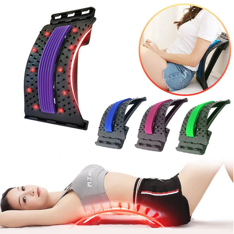 

Back Massager Magnetotherapy Multi-Level Adjustable Stretcher Waist Neck Fitness Lumbar Cervical Spine Support Pain Relief