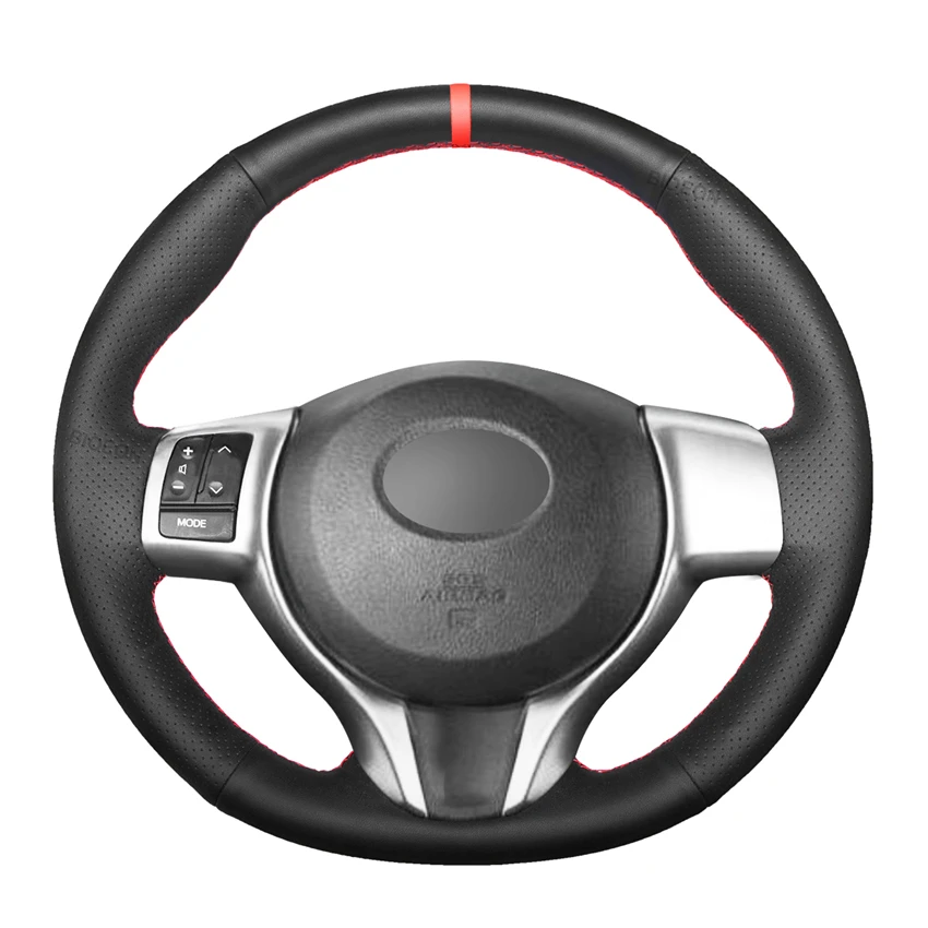 

Black PU Artificial Leather Steering Wheel Cover for Toyota Yaris Verso S Vitz Ractis Subaru Trezia 2010-2013 2014 2015 2016