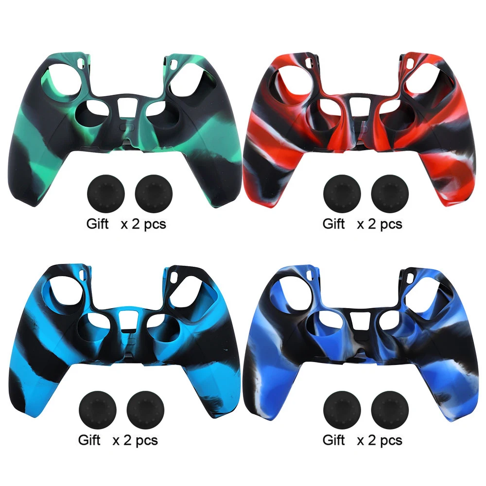 Для PS5 геймпад, джойстик, противоскользящий контроллер, силиконовый защитный камуфляжный чехол для консоли PlayStation 5, чехол Для PS5 геймпад, джойстик, противоскользящий контроллер, силиконовый защитный камуфляжный чехол для консоли PlayStation 5, чехол