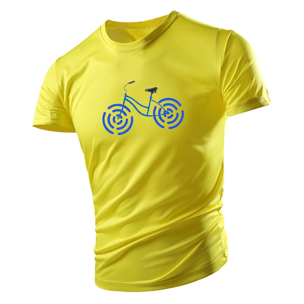 

Four Seasons New Leisure Outdoor 2d Bicycle Print 2023 Men'S Round Neck Short Sleeve T-Shirt Comfortable Breathable Quick Drying
