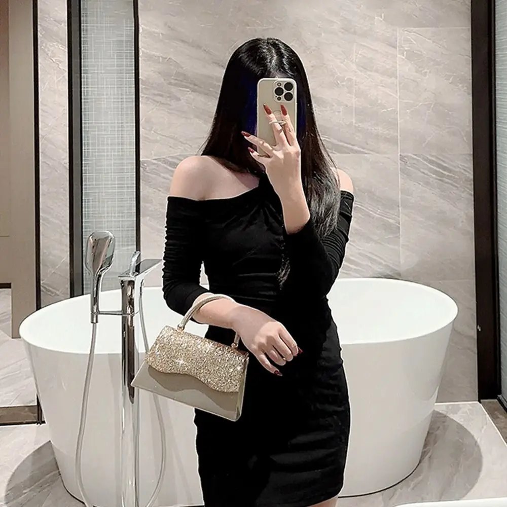 Элегантный Вечерний Клатч С Золотой Отделкой Для Женщин