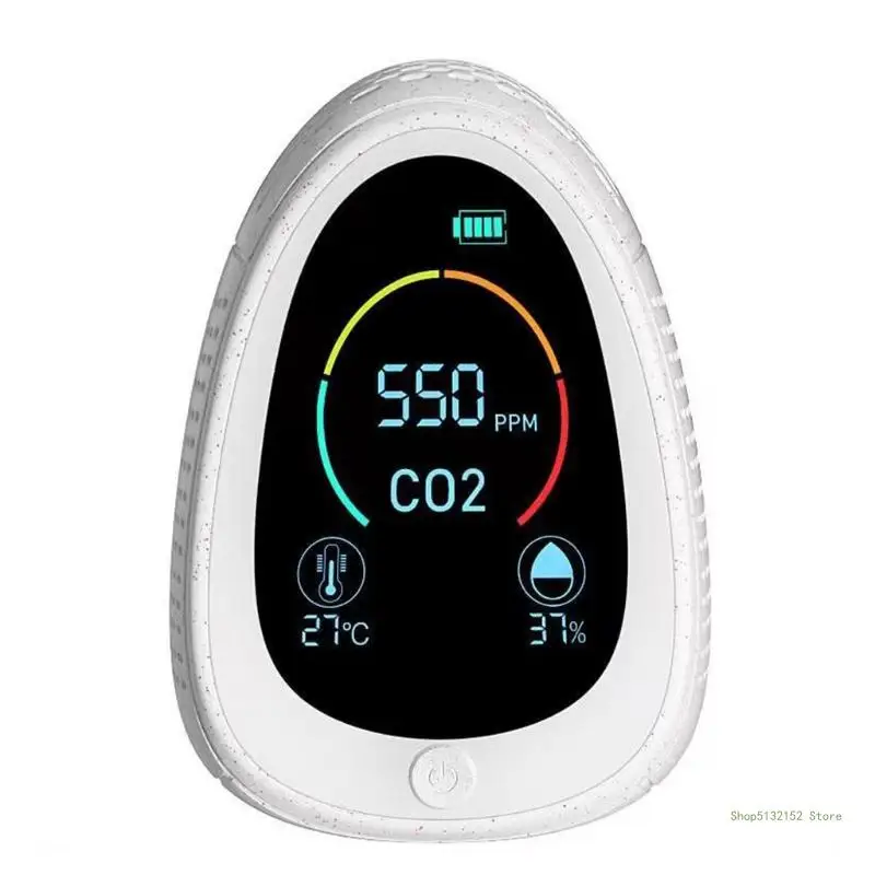 

QX2E 2 In 1 CO2 Meter 5000ppm Carbon Dioxide Detector Sensor Smoke Alarm Air Quality Analyzer Temperature Humidity Monitor