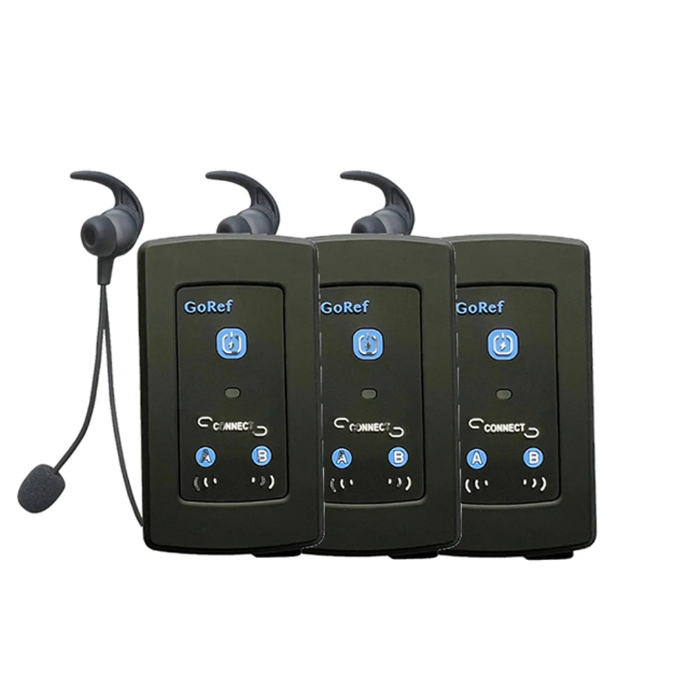 

GOREF 1200M Handsfree Intercom Referee гарнитура Bluetooth Беспроводная в режиме реального времени полный дуплекс интерфон Макс. 4 группа Talkie