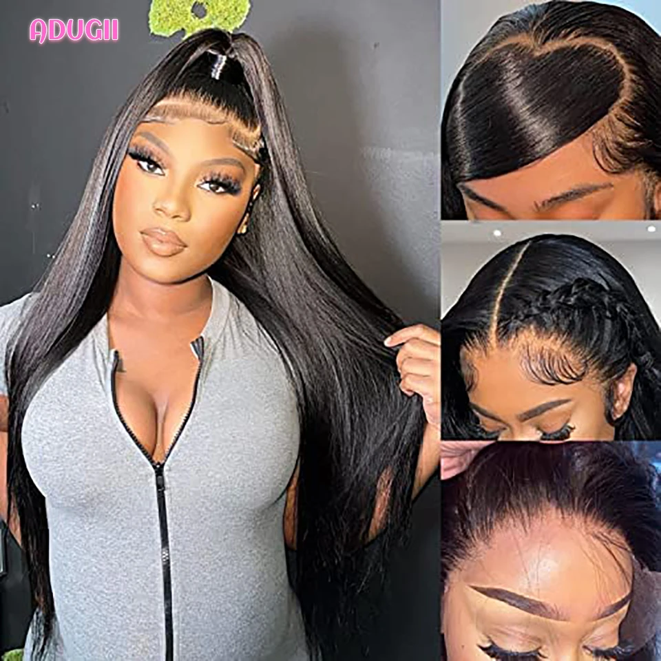 

Парик для чернокожих женщин, прямые натуральные бразильские волосы с прозрачной застежкой на сетке