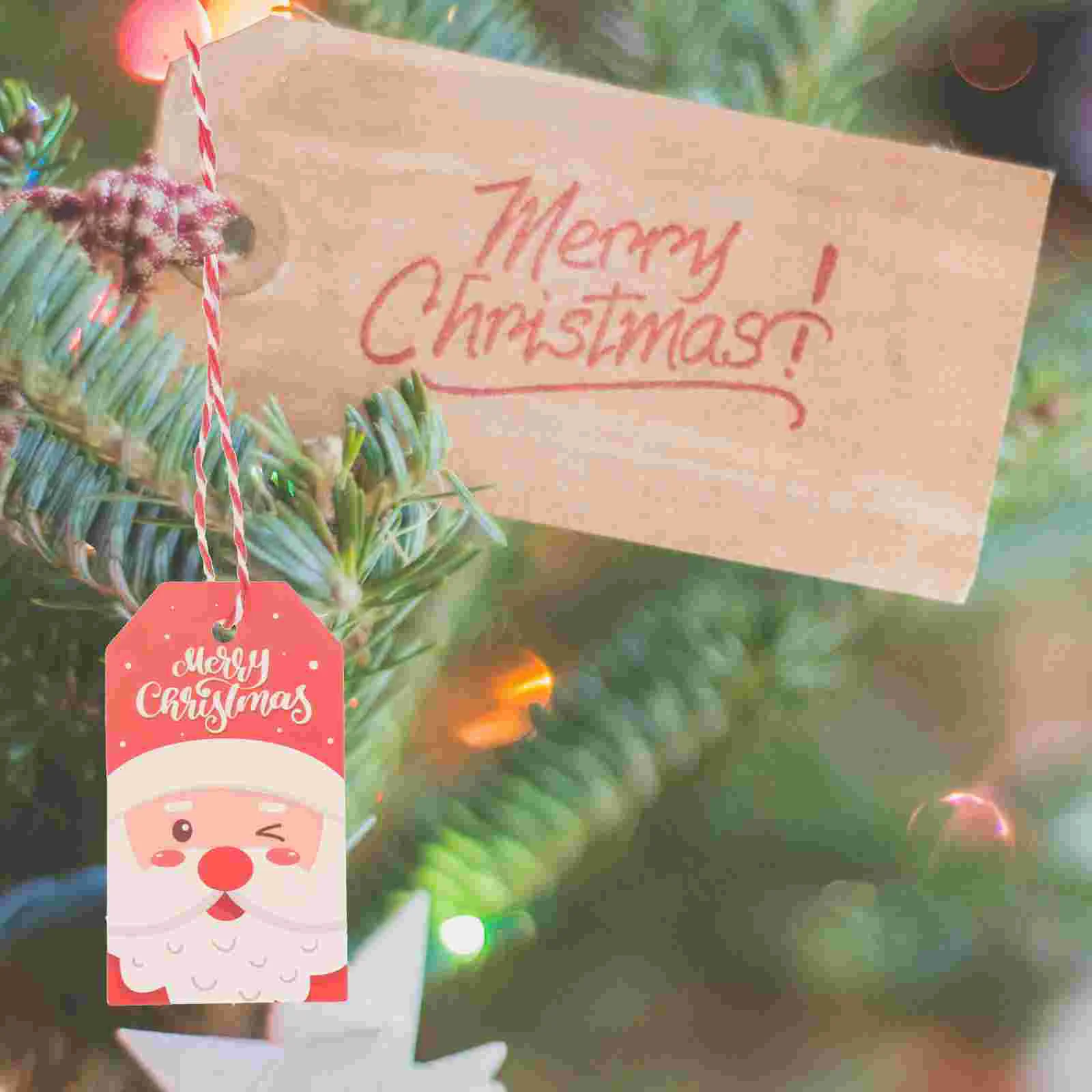 100 шт. рождественские подарочные бирки украшения праздничные настольная