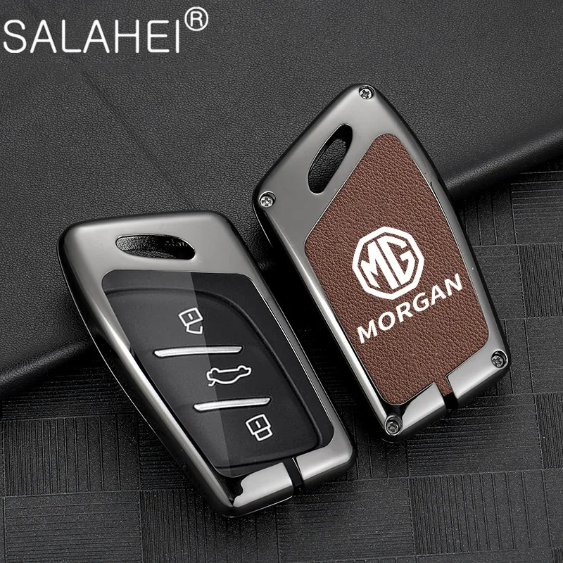 

Alloy Leather 3buttons Car Key Case Cover Protection For Roewe RX5 i6 ERX5 i5 RX8 RX3 for MG6 MG ZS EV EZS HS EHS Accessories