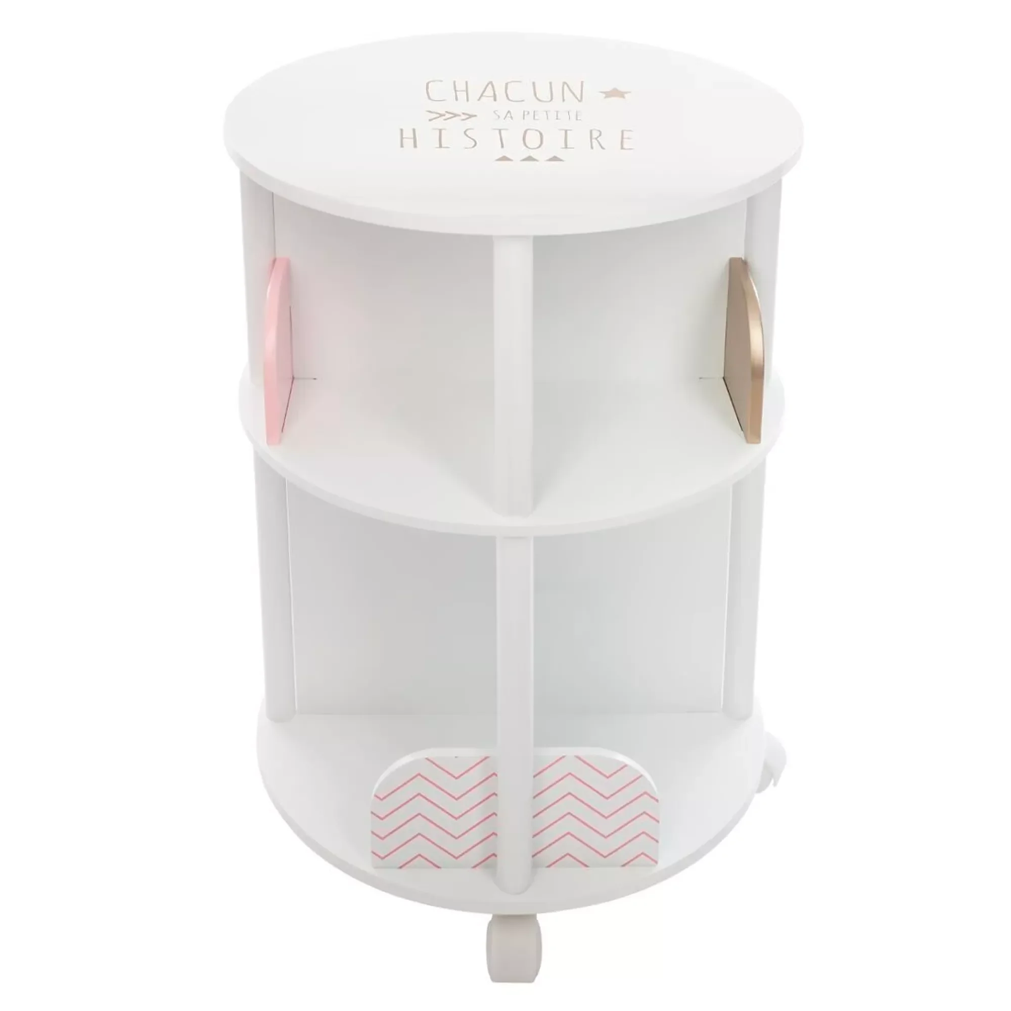 

NEW2023 pink children's round bookcase.