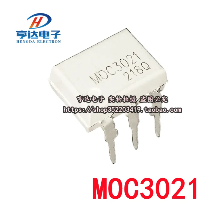 

20pcs origianl new MOC3021 EL3021 DIP-6 bidirectional silicon controlled drive optocoupler isolator chip